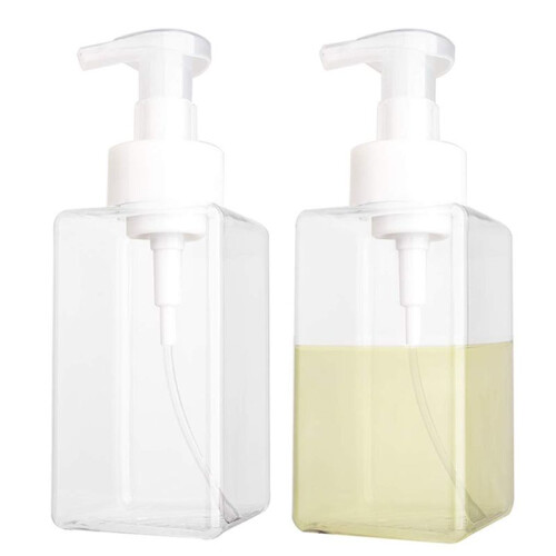 6 Pack Foaming Soap Dispenser 15Oz Refillable Foam Liquid Hand Soap Empty Plastic Pump Bottle Container - Clear 450Ml 1