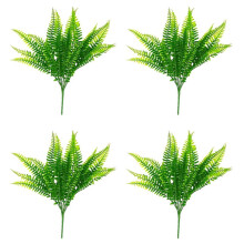 4X Artificial Ferns for Outdoors & Indoors,Large Faux Ferns Fake Boston Fern Plant for Planter Garden Porch Entrance B