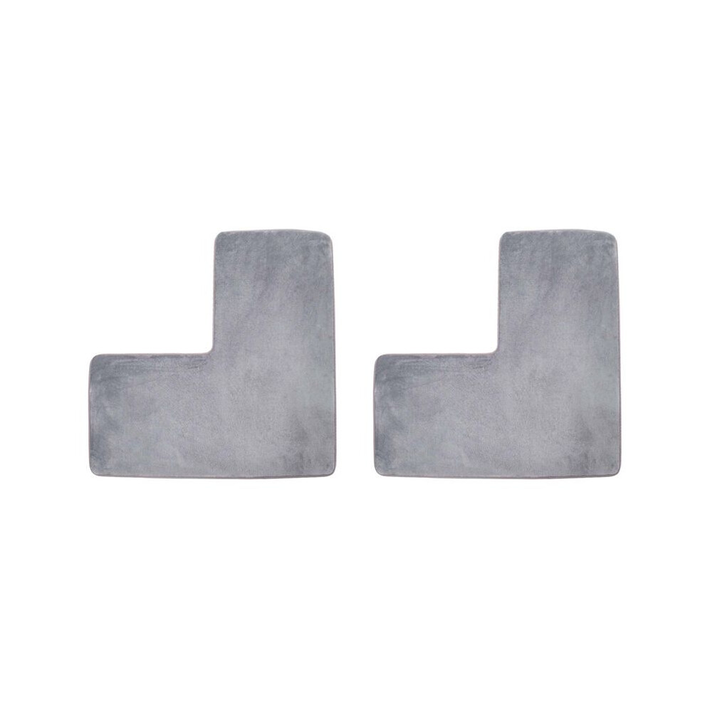 Wella Elements 2X L-Shaped Bath Mat Non-Slip, Soft Bathroom Floor Rug, Washable Carpet For Square Showers,For Corner Shower Spaces A