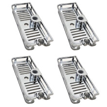 4X Multifunction Organizer Bathroom Lifting Rod Removable Stand No Drilling Soap Holder Shower Shelf Storage Rack Tray