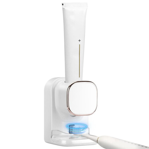 Automatic Toothpaste Dispenser Toothpaste Dispenser for Electric Toothpaste Dispenser Wall Mounted for Bathroom,White