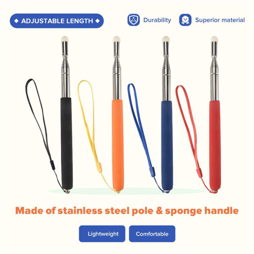4Pcs Telescopic Pointer Stick with Hand Lanyard Teacher Pointer for Classroom Retractable Pointer Whiteboard Pointer 2