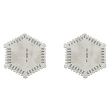 2X High Precision Stainless Steel Hexagon Wet Film Comb Instrument Stainless Steel Wet Diaphragm Thickness Gauge