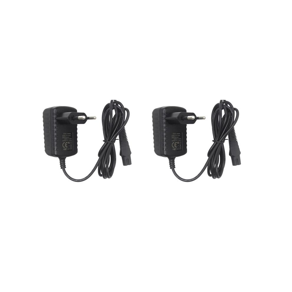 2X 12V Power Supply Charging Cord Replacement Electric Shaver  Charger for  Beard Trimmer Z20 Z30 Z4 EU Plug