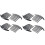 8 Pz Capelli Pettine Perno Accessori Plastica Donne Signora Moda Nero 1