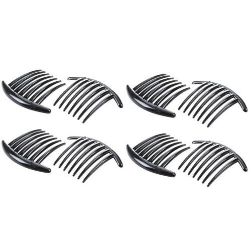8 Pz Capelli Pettine Perno Accessori Plastica Donne Signora Moda Nero