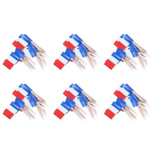 Lot of 300 Pcs Wooden Toothpick with Flag for Decor of Party Fruit Pastry - France (, White, Red)