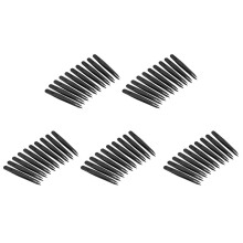50 Pinzette in Plastica Nera con Punta A Punta in Plastica Nera, Lunghezza 12cm