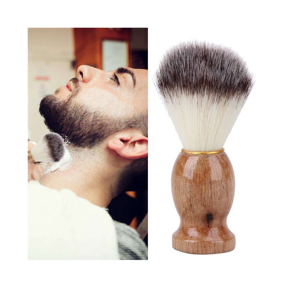 Wella Elements 4Pcs Badger Hair Men's Shaving Brush Salon Men Facial Beard Cleaning Appliance Shave Tool Brush With Wood Handle