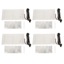 4X 12V Universal Motorcykel ATV UTV med Uppvärmd Sittdyna Kolfiber Sätesvärmare Uppvärmd Dyna