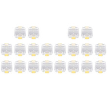 20Pcs Plastic Denture Tooth Box with Film High Quality Denture Storage Box Dental Implant Membrane Tooth Box