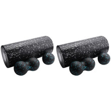 2X Trigger Point Foam Roller Set Rodillo de Masaje de Alta Densidad Bola para Cuello Músculos de la Espalda Masaje de Tejido Profundo