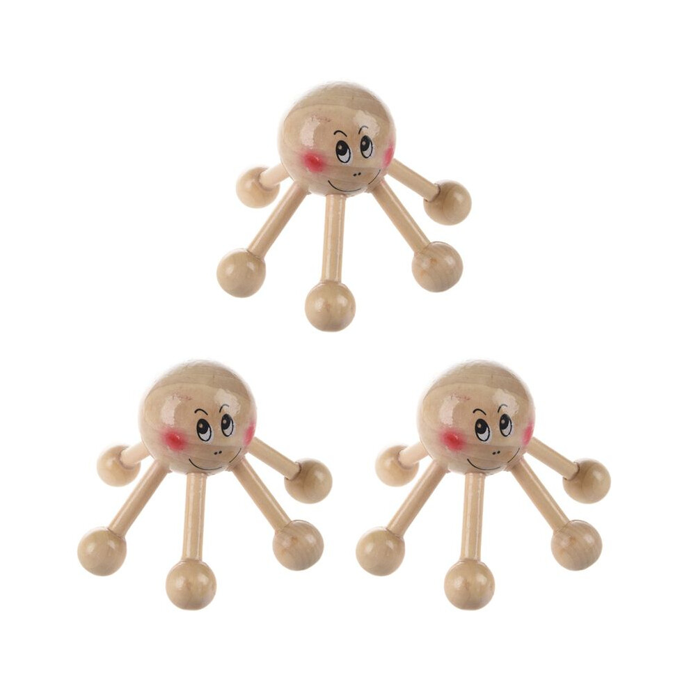 3X Home Office 6 Points Tension Relief Wood  Scalp Massage Equipment
