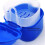 2X Dark  Denture Case, with Strainer, Denture Bath Box False Teeth Storage Box with Basket Net Container Holder 6