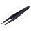 15 Pcs Black Plastic Electronic Pointy Tip Anti-Static Tweezers 4