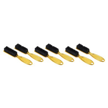 Fade Brush Comb Scissors Cleaning Brush Barber Shop Skin Fade Vintage Oil  Shape Carving Cleaning Brush Gold 6PC