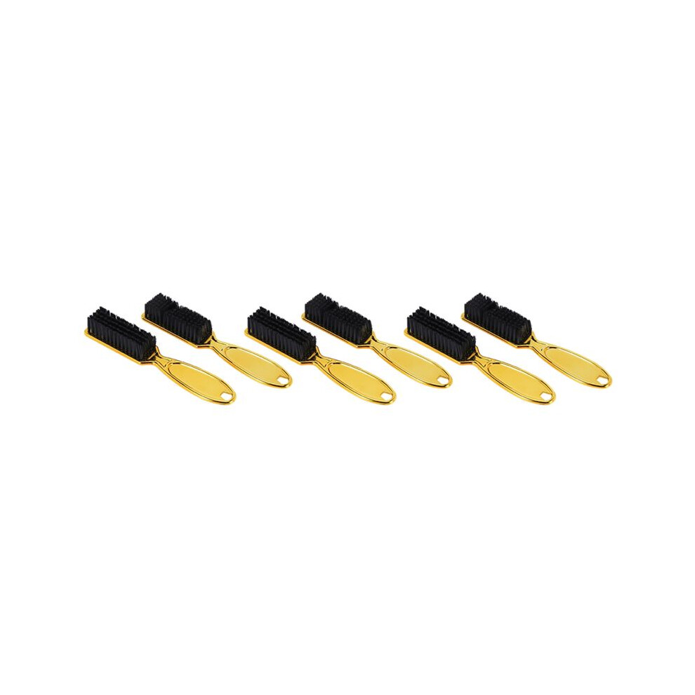 Typecat Gold Fade Brush Comb Scissors Cleaning Brush Barber Shop Skin Fade Vintage Oil Shape Carving Cleaning Brush 6Pc