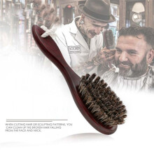 2X Horse Hair Wave Hair Beard Brush Hair Comb Wooden Handle Large Curved Comb Men Natural Hair Combs Hair Styling Tools