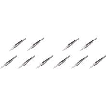 10X Pinzette in Ceramica con Manico in Acciaio Inossidabile Pinzette A Punta Affilate Refrattarie Agli Acidi