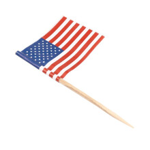600 Amerikanische Flagge Zahnstocher Party Cupcake Dekoration Sandwich Food Picks