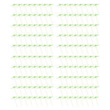 4X Green Coconut Tree Toothpicks Paper Umbrellas Toothpicks Handmade Cocktail Parasol Sticks for Cocktail Decorations
