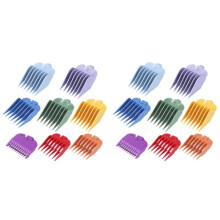 16X Reemplazo de Cortadora de Cabello Profesional Vaina 8 Colores y Accesorio de Peine con LíMite de TamañO Peine GuíA, Adecuado para Recortadoras