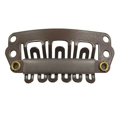 30pcs Brown Snap Clips U-Shape Metal Clips for Hair Extensions DIY 1