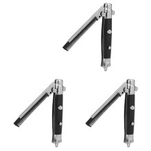 3X Stainless Steel Hair Folding Beard Comb Hairstyling Tools Combo Pocket Long Round Handle Hair Comb