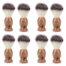 8Pcs Badger Hair Men'S Shaving Brush Salon Men Facial Beard Cleaning Appliance Shave Tool Brush with Wood Handle