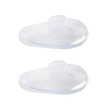Weich Ovaler Push in Silikon Nasenpad Fuer Brillen (Transparent, 15 Paar)