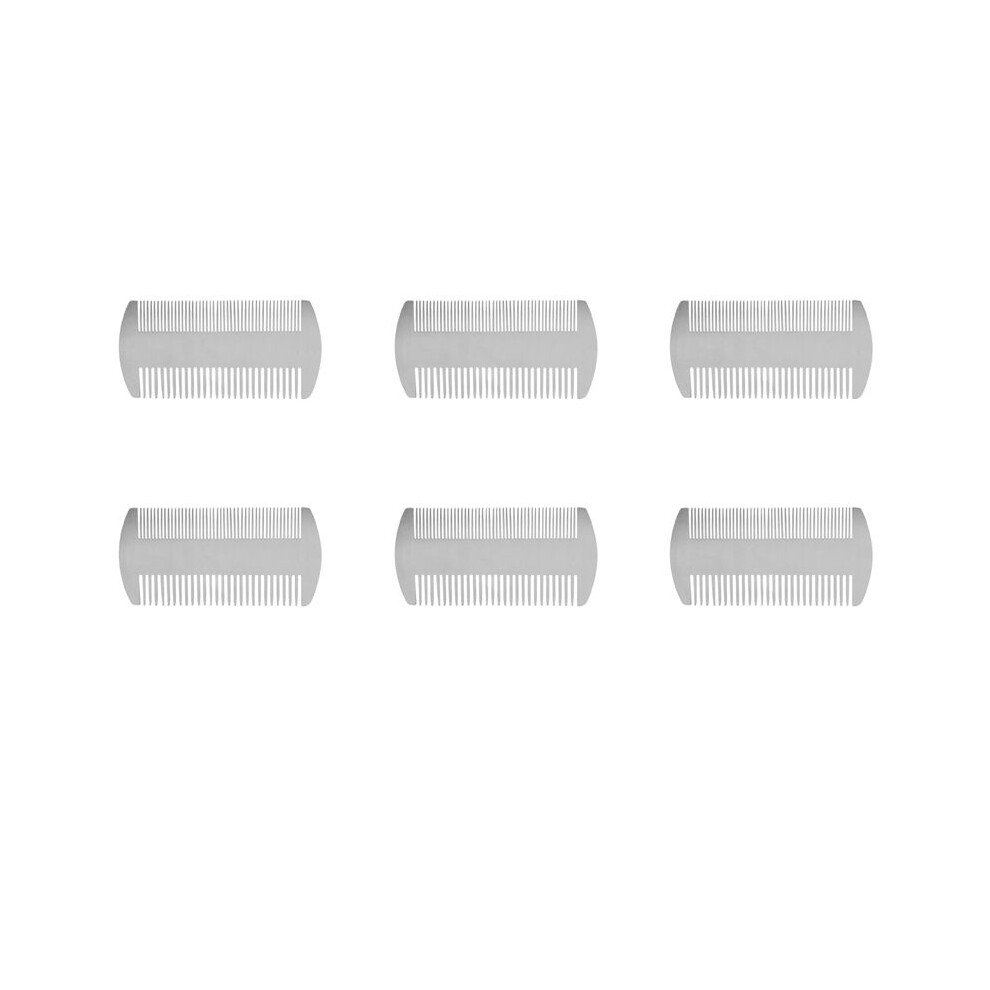 6X Dual Action Edc Credit Card Size Comb Wallet Comb Pocket Comb Anti-Static Hair Comb Beard Mustache Comb for