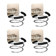 4 PCS Spiral Wall-Mounted Hair Dryer Storage Racks Stylist Tool Hair Dryer Organizer Hair Dryer Storage Rack
