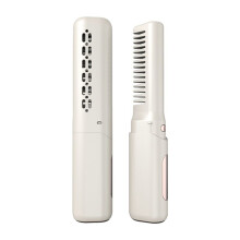 Lisseur à Cheveux Professionnel, Peigne Chaud éLectrique à Chauffage Rapide, Lisseur Portable Multifonctionnel Sans Fil-C