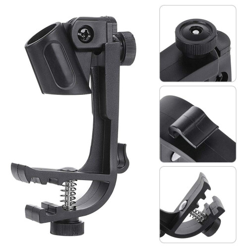 Adjustable Drum Microphone Clip with Shockproof Secure Rim Mount and Compact Durable Design 1