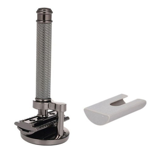 Grey Black Adjustable Double  Classic Safety   Shaving  with Base Cutter  Cover