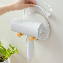 Wall Mounted Hair Dryer Holder,Hair Dryer Rack,Hair Dryer Hair Dryer Storage Shelf,Wall Mounted Hair Dryer Shelf White
