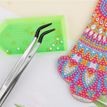 2pcs Tweezers with Rubber Tips,Tipped Tweezers Stainless Steel Stamp Tweezers Straight Flat & Curved Tip Tweezers Tools