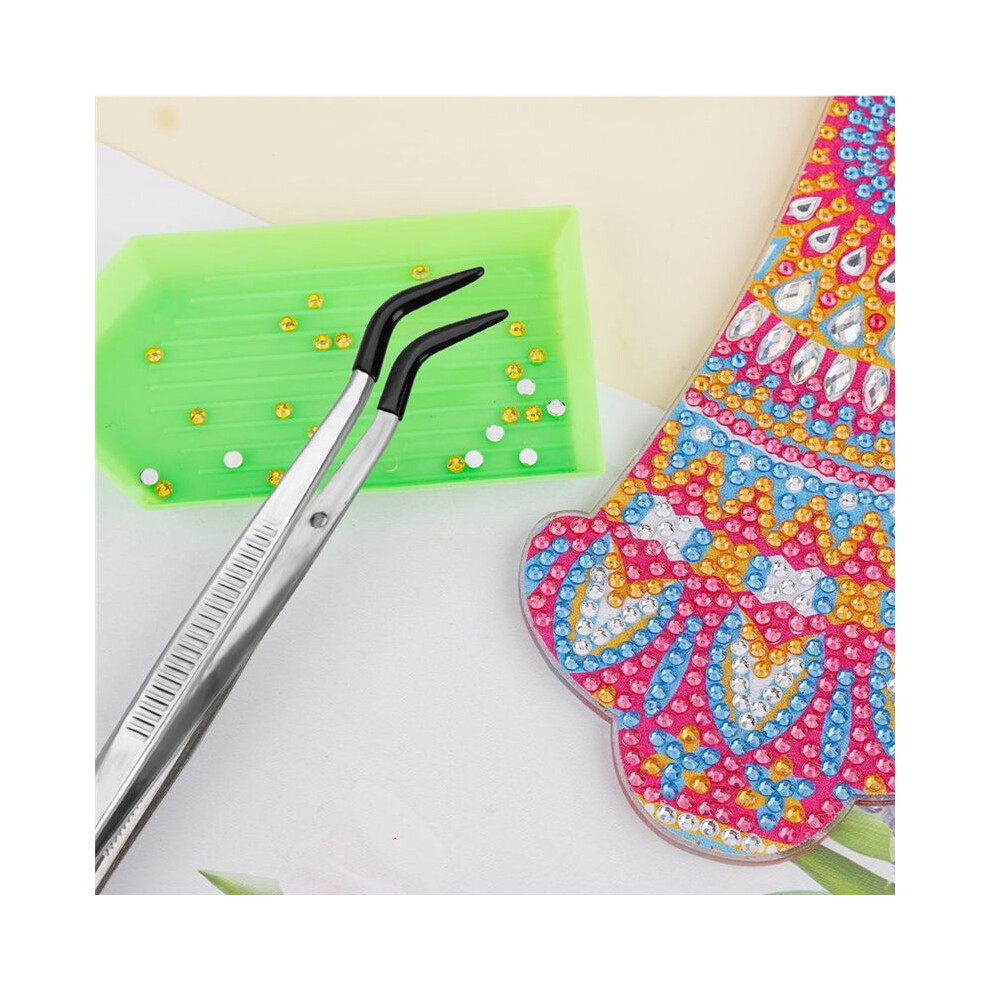 2Pcs Tweezers With Rubber Tips,Tipped Tweezers Stainless Steel Stamp Tweezers Straight Flat & Curved Tip Tweezers Tools 4712522562718