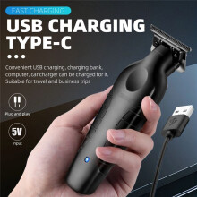 Kemei KM2299 Professionele Tondeuse 0mm Zero Gapped Carving Clipper Draadloze Tondeuse voor Heren Elektrische Haarsnijmachine
