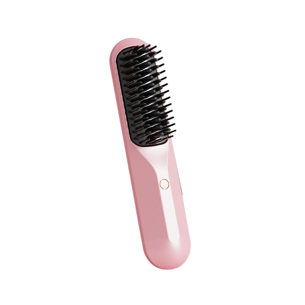 Rechargeable Hot Comb Cordless Hair Brush Straightener Heat Pressing Combs Electric Comb Anti Burn Fast Heating-B