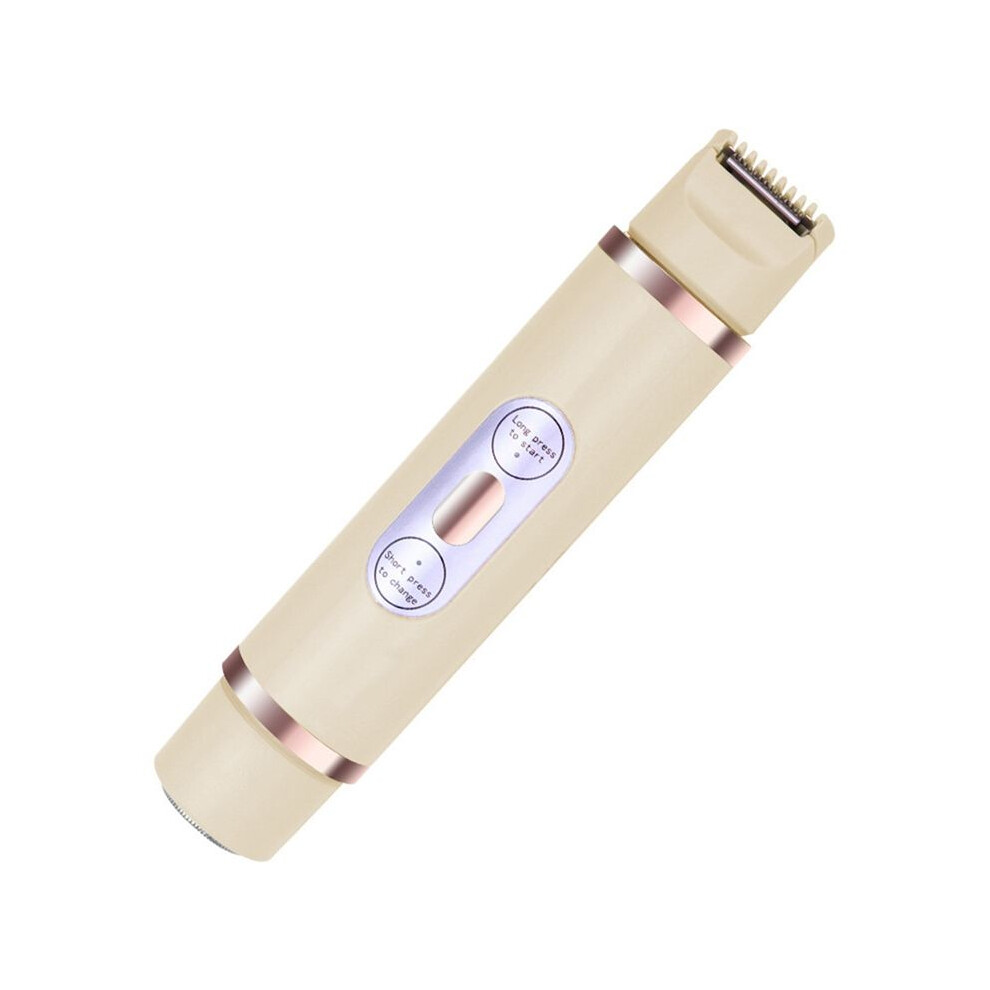 Melitt Beige Bikini Trimmer For Women Painless Ladies Hair Removal 2 In 1 Wet & Dry Lady Shaver