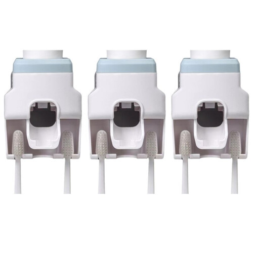 Automatic Toothpaste Squeezer Wall Mounted Punch-Free Toothbrush Storage Rack Toothbrush Holder Squeezer