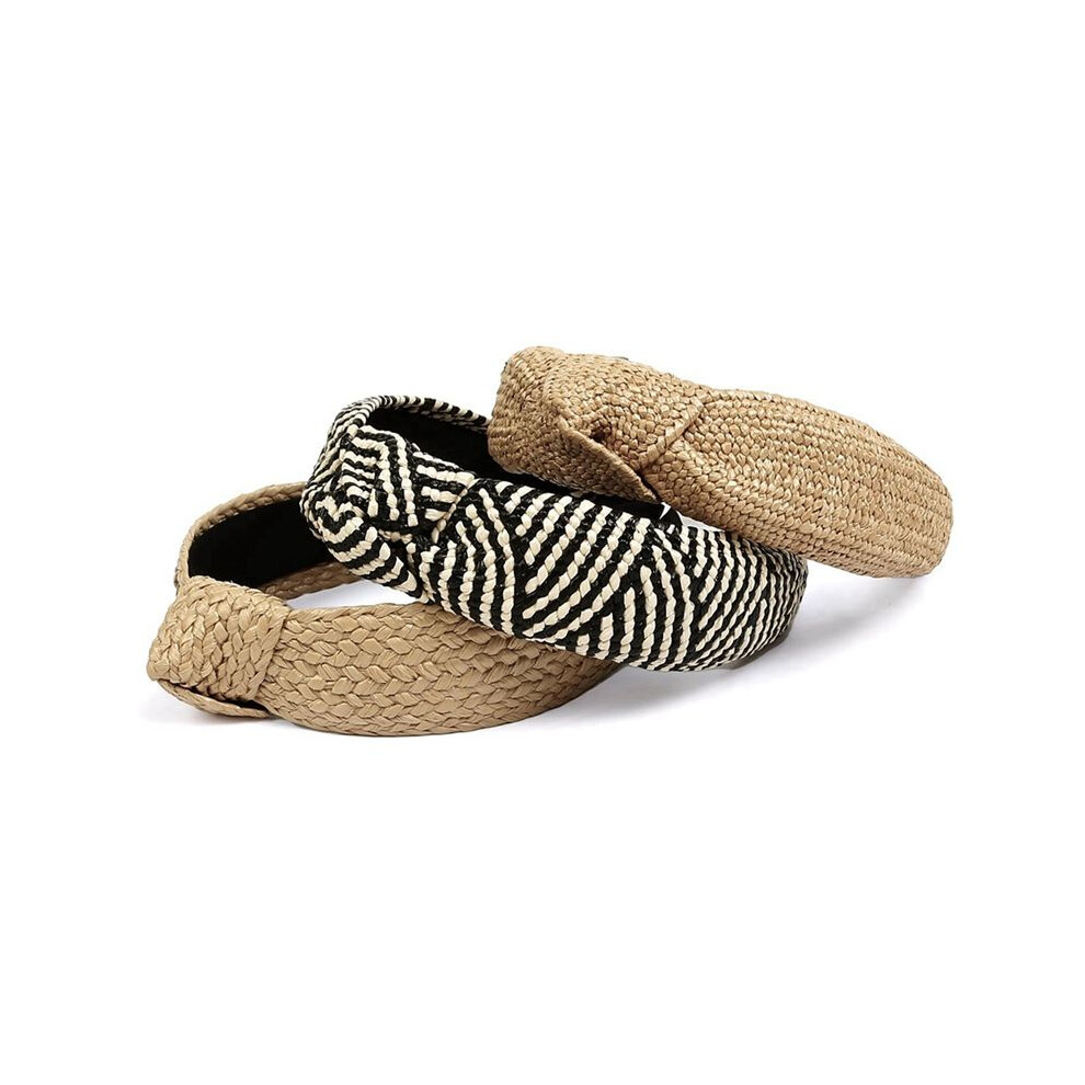Unisex Knotted Headbands,3Pcs Boho Women Fashion Bands For Beach Vacation Hair Accessories For Beach For Women