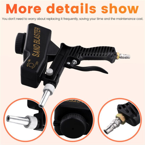 Sandblasting Tool Portable Adjustable 90psi Handheld Pneumatic Blasting Tool Set Small Sand Blasting Machine 2
