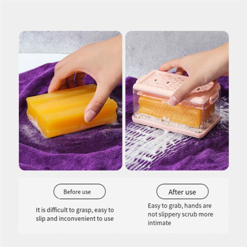 Multifunctional Foam Soap Box Foam Storage Box Roller Foam Soapdish Hands-Free Laundry Tool White
