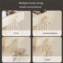 Bathroom Accessories Wall-Mounted Non-Punching Bathroom Hair Dryer Holder Bathroom Organizer Air Duct Storage Holder
