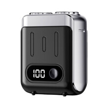 Rasoir Électrique Portable de avec Affichage Numérique, Rasoir Électrique pour Barbe, Outil de Rasage, Rasoir de , Noir