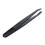 2X Manual Tool Black Plastic Flat Tip Anti-Static Tweezers 2
