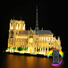 Notre Dame LED Lighting Kit for 21061 Architecture Model, Dual Power and Enhanced Illumination
