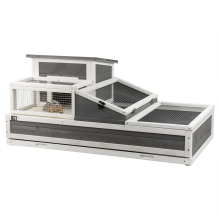 KCT Wooden Tortoise House 2 Layer Enclosure with Balcony and Activity Run Indoor / Outdoor